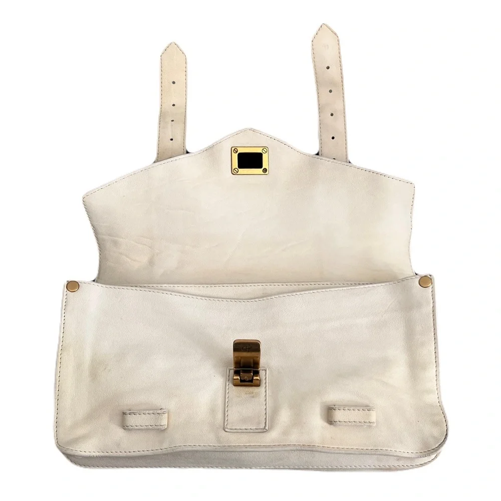 Proenza Schouler Ivory Leather PS1 Pochette Clutch